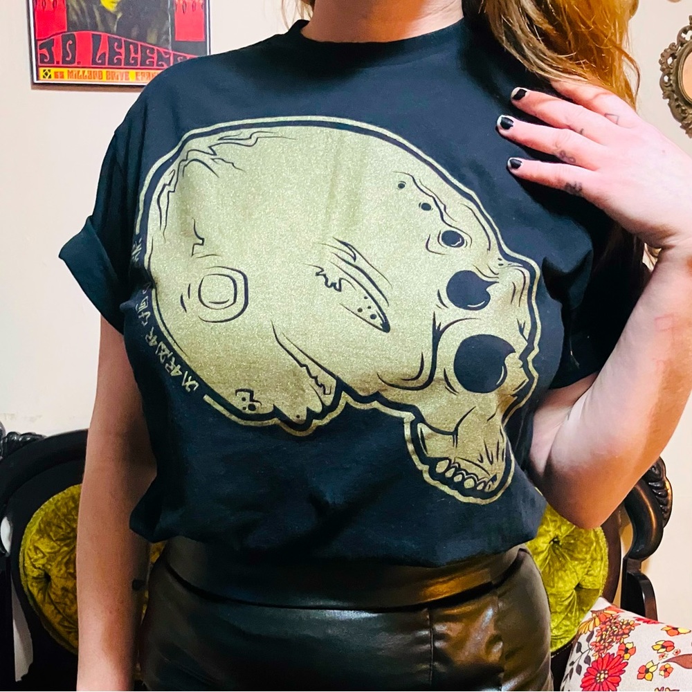 Limited Gold Alien Head Tee
